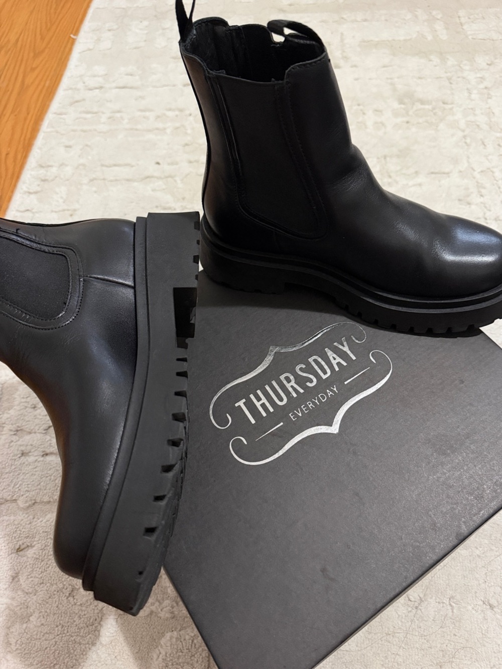 Women Black Platform Legend Boots - Thursday boots company